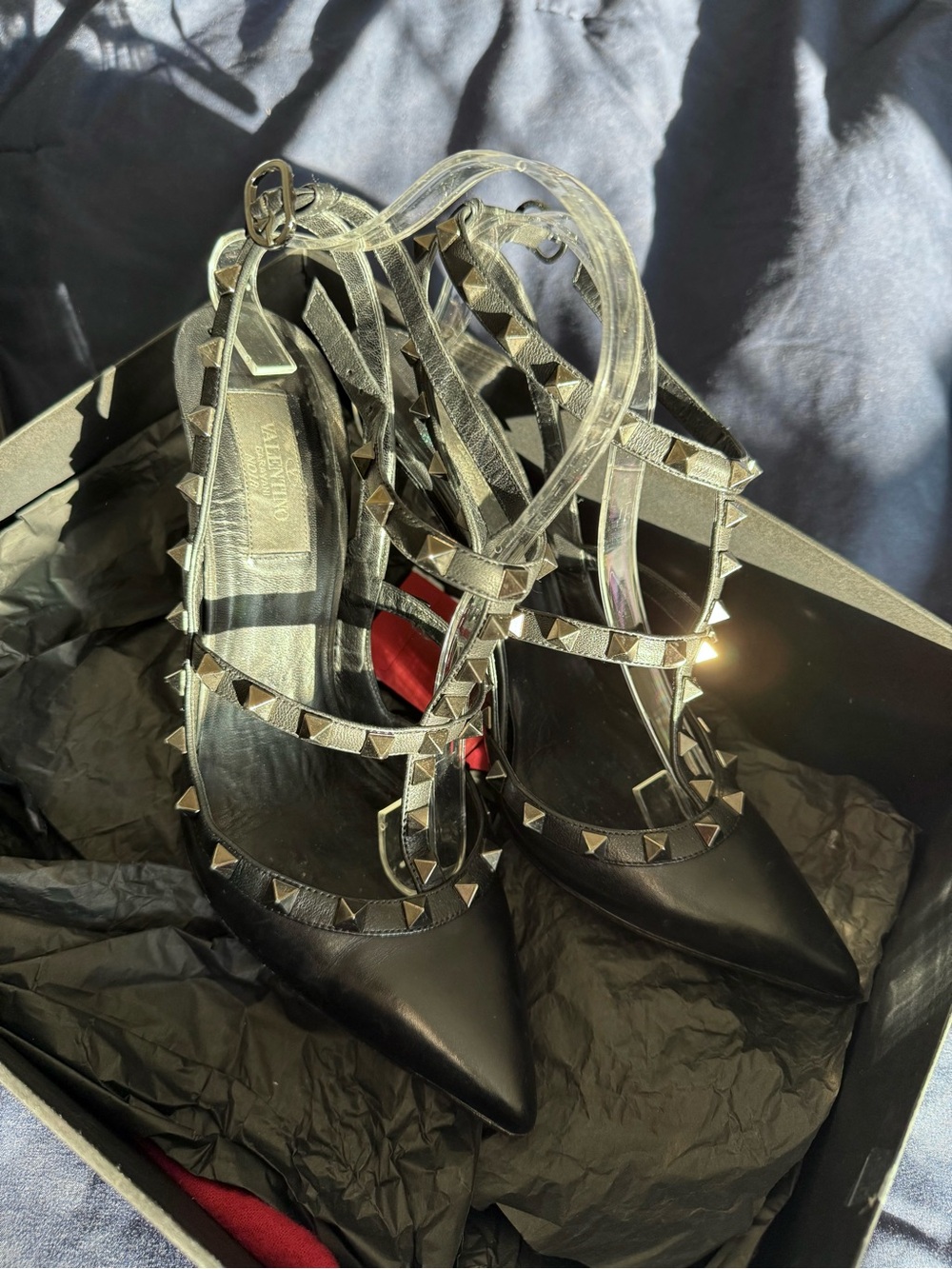 Valentino Noir Rockstud Heels 39.5